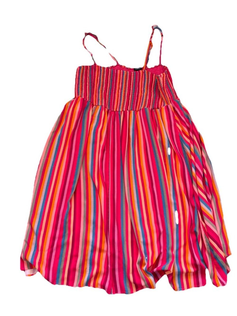 Torrid Womens Multi Color Striped Free Flowing Summer Straps, Pckts Sz. 4+